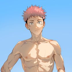 This is a pixiv picture whose title is 虎杖.