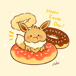 This is a pixiv picture whose title is イーブイの日！.
