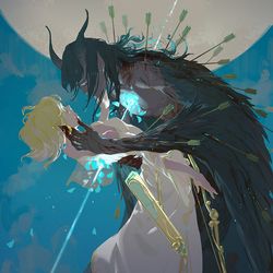 This is a pixiv picture whose title is 恋人を射ち堕とした日.