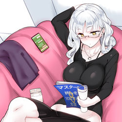 This is a pixiv picture whose title is クール？に読書するカーミラさん.