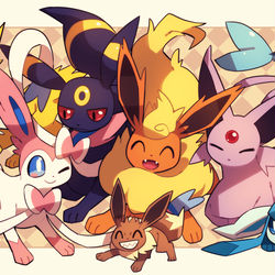 This is a pixiv picture whose title is シンプルイズイーブイズ2020.