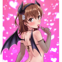 This is a pixiv picture whose title is 悪魔っ娘みこ.