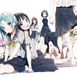 This is a pixiv picture whose title is 水浸しガール9.