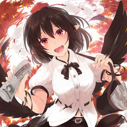 This is a pixiv picture whose title is 秋のお知らせ文ちゃん.