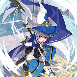 This is a pixiv picture whose title is 【ヴァンガード】来援の魔術師 コムニス.
