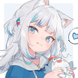 This is a pixiv picture whose title is 💙.
