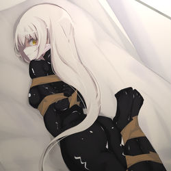 This is a pixiv picture whose title is ラバーうちの子　縛.