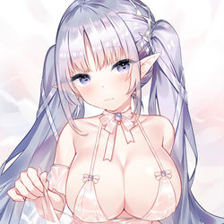 This is a pixiv picture whose title is 透明ランジェリー.