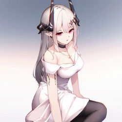 This is a pixiv picture whose title is 白裙.