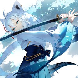 This is a pixiv picture whose title is 舞いフブキ.