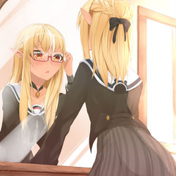 This is a pixiv picture whose title is 待ち合わせ前.