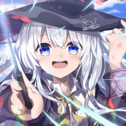 This is a pixiv picture whose title is 灰の魔女.