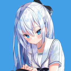 This is a pixiv picture whose title is 白髪セーラー.