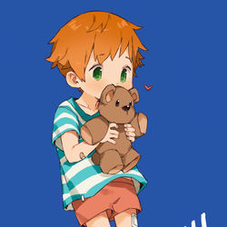 This is a pixiv picture whose title is THE boy and the bear.
