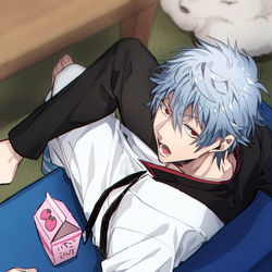 This is a pixiv picture whose title is 銀右LOG.