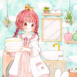 This is a pixiv picture whose title is りんごちゃんの休日.