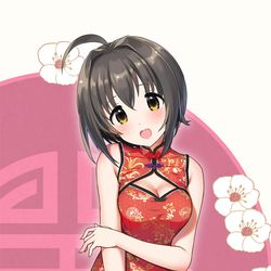 This is a pixiv picture whose title is チャイナドレス美穂ちゃん.