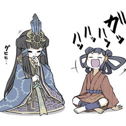 This is a pixiv picture whose title is 笑い声のクセが強い女神コンビ.