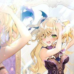 This is a pixiv picture whose title is 朝寝坊フィッシュル.