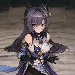 This is a pixiv picture whose title is 刻晴.