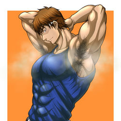 This is a pixiv picture whose title is 御幸一也の腋.