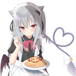 This is a pixiv picture whose title is 銀髪悪魔っ娘④.