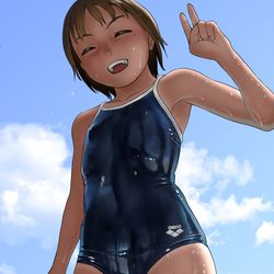 This is a pixiv picture whose title is 変な飛込み方を連発してドヤ顔.