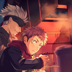 This is a pixiv picture whose title is 深夜ラーメン.