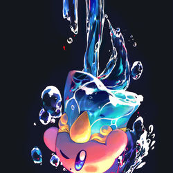 This is a pixiv picture whose title is ウォーターカービィ.