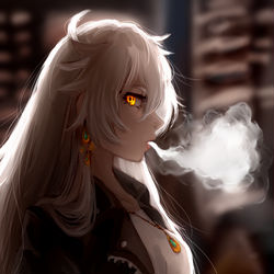 This is a pixiv picture whose title is 🚭.