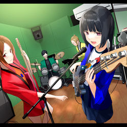 This is a pixiv picture whose title is 本番前の合わせ練習.
