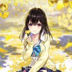 This is a pixiv picture whose title is 落葉シャワー.