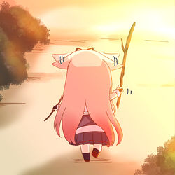 This is a pixiv picture whose title is 棒は武器.