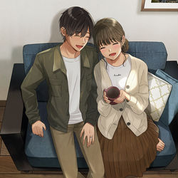 This is a pixiv picture whose title is お家でゆっくり.