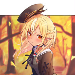 This is a pixiv picture whose title is 不知火フレア　新衣装.