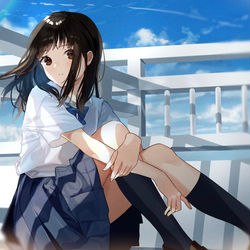 This is a pixiv picture whose title is 青空.