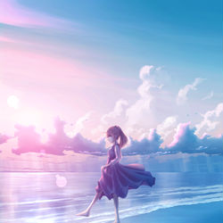 This is a pixiv picture whose title is 水雲.