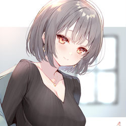 This is a pixiv picture whose title is ニットちち.