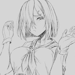 This is a pixiv picture whose title is 浜風rkgk.