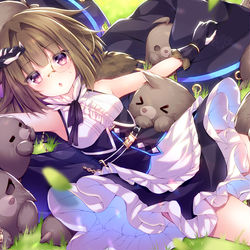 This is a pixiv picture whose title is もふもふに囲まれて.