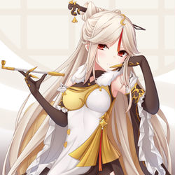 This is a pixiv picture whose title is 凝光様.