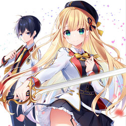 This is a pixiv picture whose title is 剣帝学院の魔眼賢者.