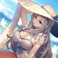 This is a pixiv picture whose title is 斯卡蒂.