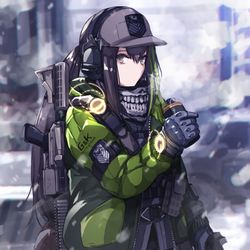 This is a pixiv picture whose title is M4A1 DIVISION STYLE.