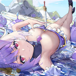 This is a pixiv picture whose title is 迟来的刻晴生日贺图.