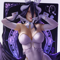 This is a pixiv picture whose title is Bunny Queen Albedo / アルベド.