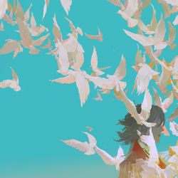 This is a pixiv picture whose title is 終わりの朝.