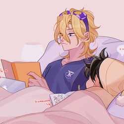 This is a pixiv picture whose title is 🍓🍊フーナラ 💤📚.