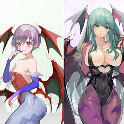 This is a pixiv picture whose title is リリスとモリガン.
