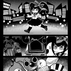 This is a pixiv picture whose title is 【創作漫画】Pieing.